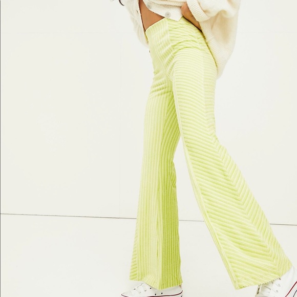 ISO - Free People Slim Pull-On Velvet Flare Pants - Picture 1 of 4
